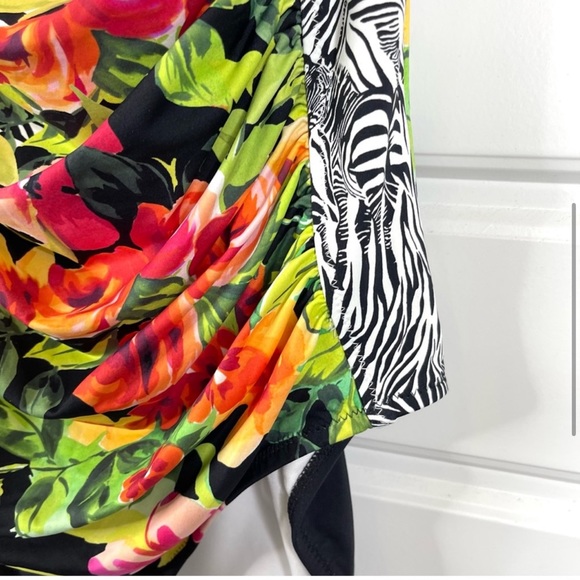 JOHNNY WAS Fay Boho Floral Ruched One Piece Swimsuit NEW Size 2X - Picture 3 of 14